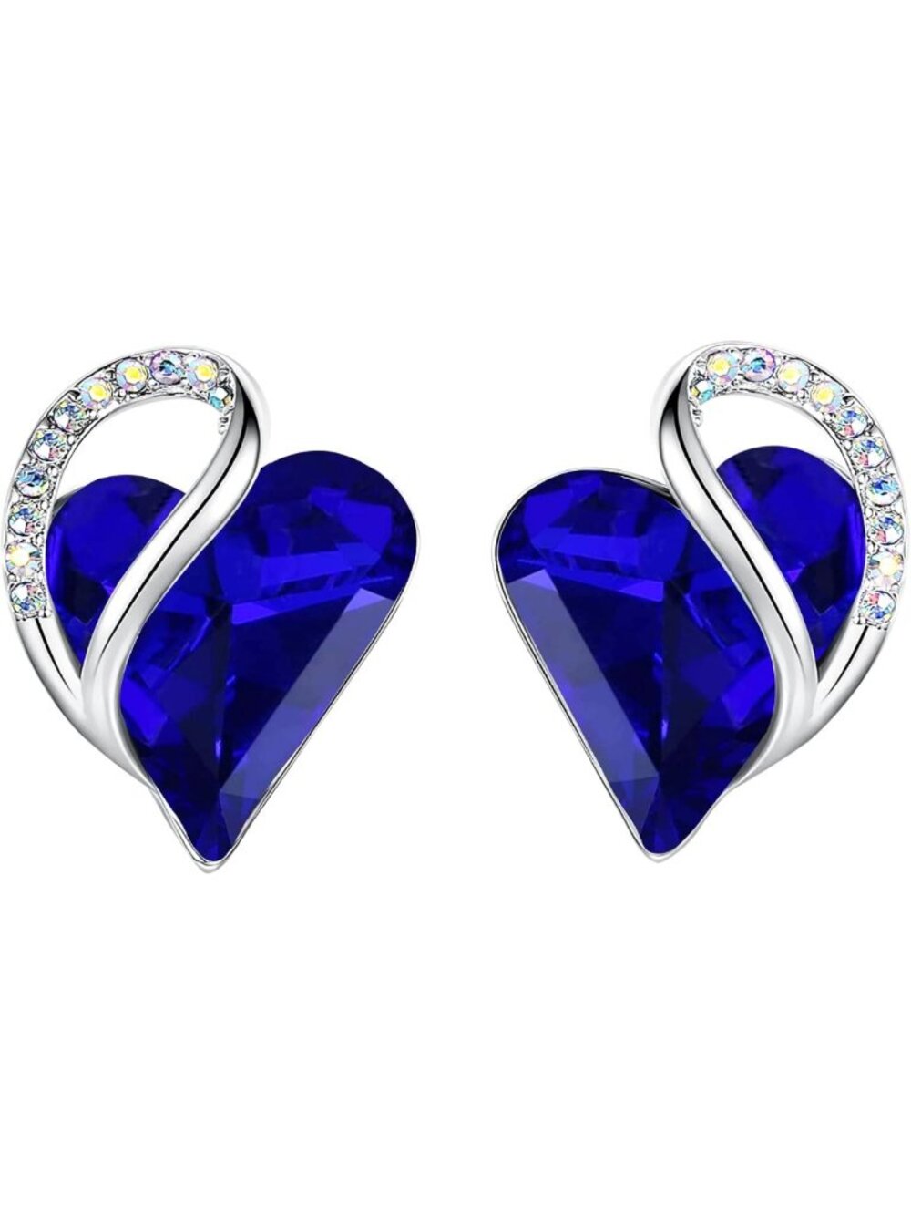 Infinity Heart Stud Earrings for Women - Birthstone & Healing Stone Gifts